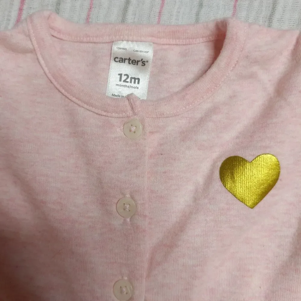 10/$10 Carter's Gold Heart Sweater